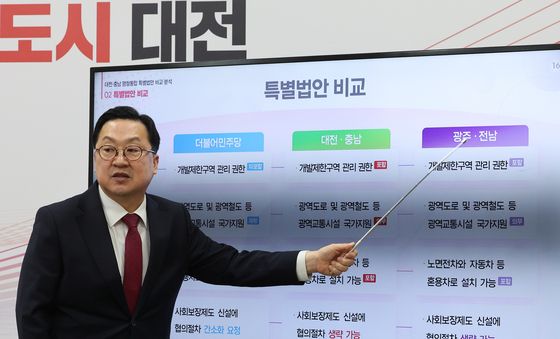 광주전남, 대전충남 법안 비교하는 이장우 대전시장