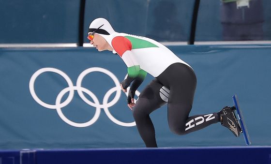 레이스 마친 김민석