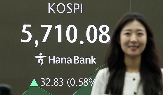 코스피, 사상 첫 5700선 돌파