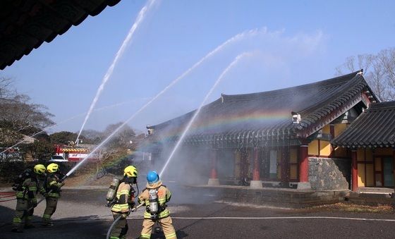 제주 성읍민속마을 소방훈련