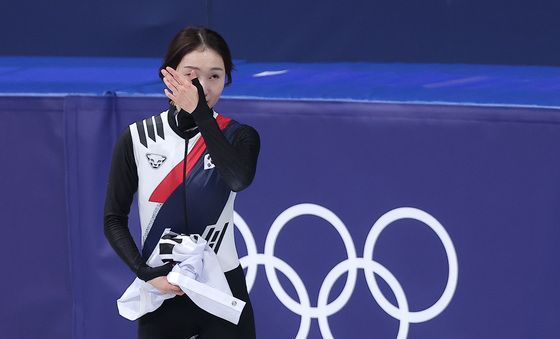 은메달 최민정, 기쁨의 눈물