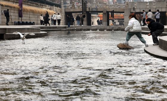 봄날씨, 청계천으로 마실나온 시민들