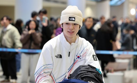 동계 올림픽 마치고 입국하는 차준환