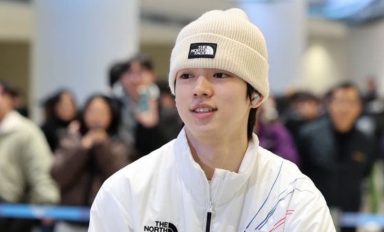 동계 올림픽 마치고 입국하는 차준환