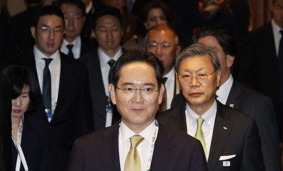 한-브라질 비지니스 포럼 입장하는 재계 총수들