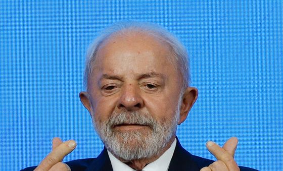 룰라 대통령 '손하트'