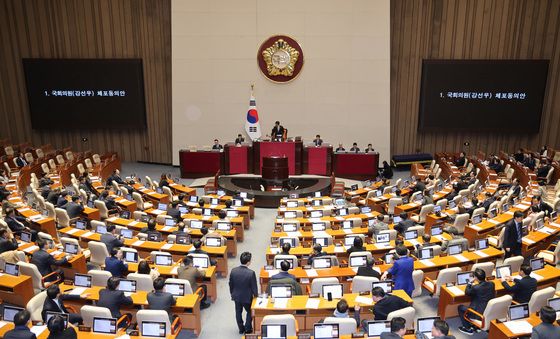 본회의 가결되는 강선우 체포동의안