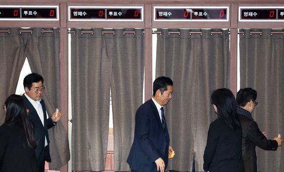 강선우 체포동의안 투표하는 정청래 대표