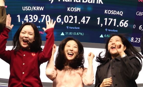 코스피 사상 첫 6000 돌파