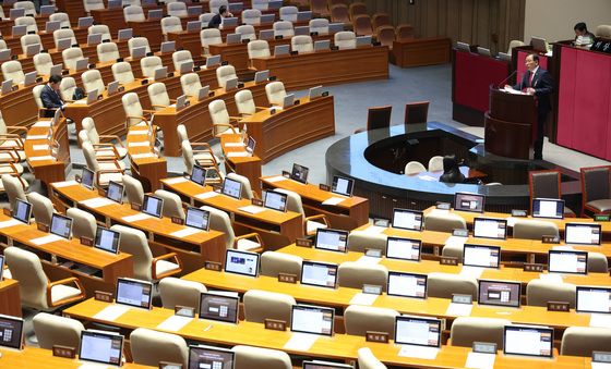 비어있는 본회의장 빈자리