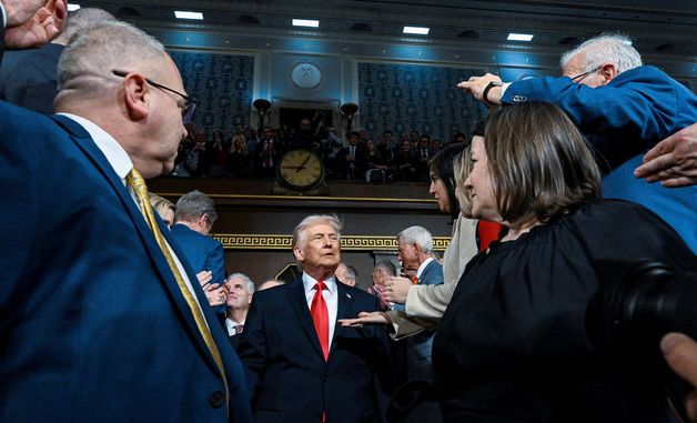 국정연설 나서는 트럼프 대통령