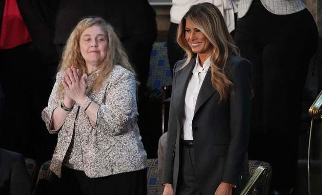 [포토] 국정연설 참석한 멜라니아 트럼프 여사