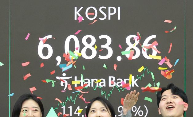코스피 종가 첫 6000선 돌파
