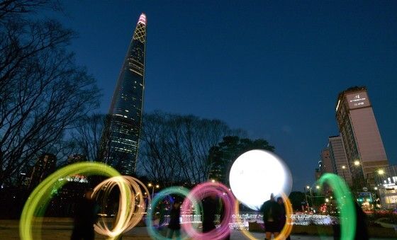 더 스피어 앞 '정월대보름 쥐불놀이'