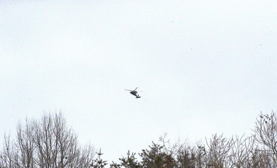 영주 전투기 추락 현장서 헬기 동원 기체 잔해 수색