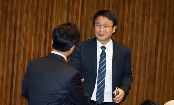 인사 나누는 한병도·김민석