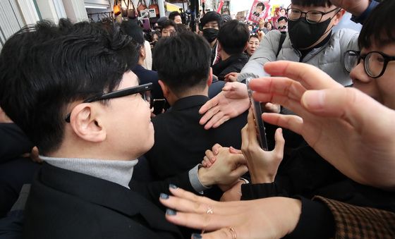 한동훈, 서문시장 왔다