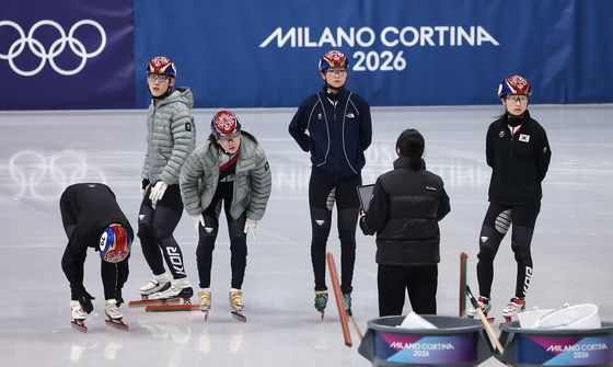 공식 훈련나선 쇼트트랙 대표팀
