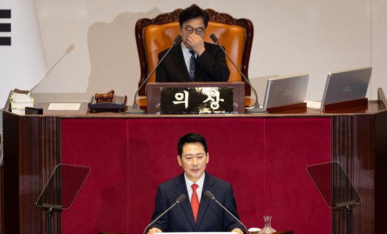 국정에 관한 교섭단체 대표연설하는 장동혁 대표