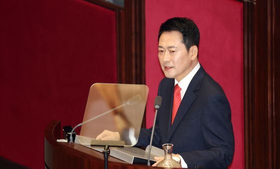 교섭단체 대표연설하는 장동혁 국민의힘 대표