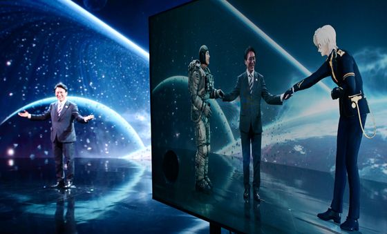 모션 스테이지 체험하는 김민석 국무총리