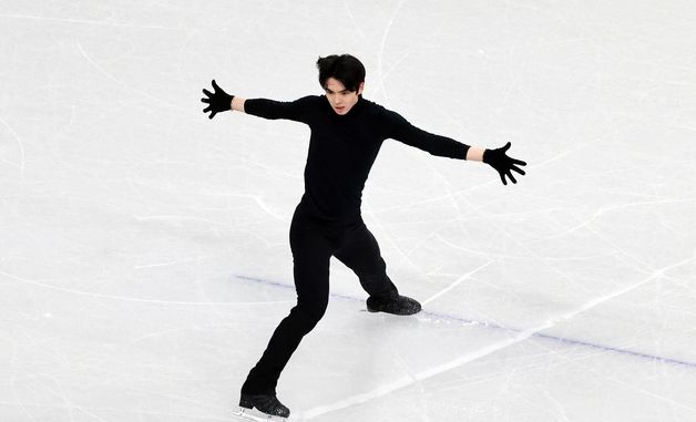 훈련하는 차준환