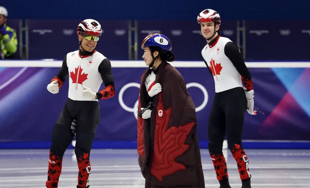 캐나다 선수들과 훈련하는 김길리