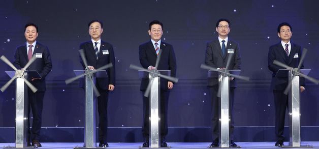 착공기념 세레머니하는 이재명 대통령