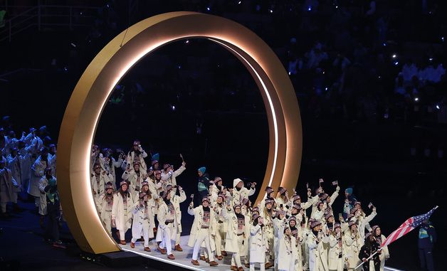 미국 선수단 입장