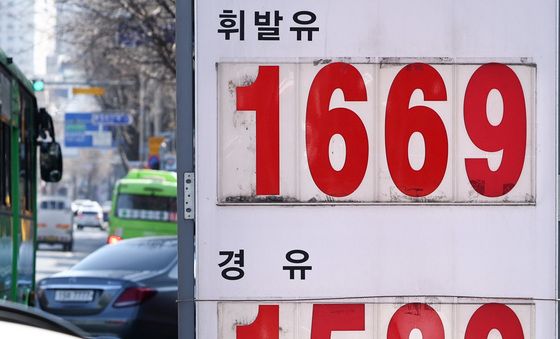 국내 휘발유 평균가 9주 연속 하락