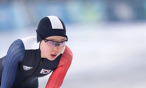 훈련하는 김민선