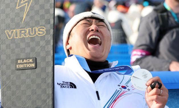 김상겸, 은메달 포효