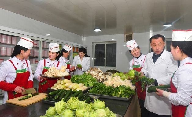 北, 신의주온실종합농장 첫 수확…'첨단 온실'에서 자란 작물 선전