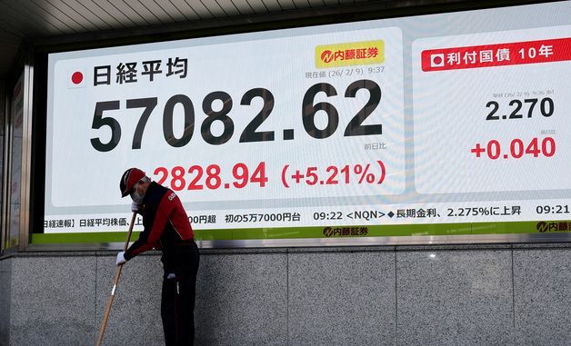 [포토] 자민당 압승에 사상 최고치 경신한 닛케이 지수