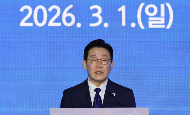 싱가포르 동포 만찬 간담회 인사말 하는 이재명 대통령