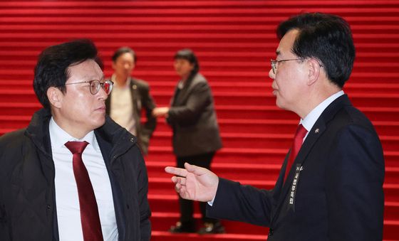 현안 논의하는 송언석