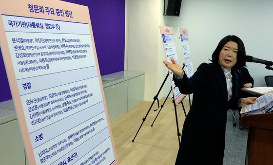 청문회 증인명단에 윤석열 전 대통령