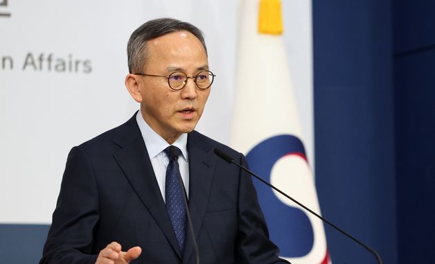 브리핑 하는 박일 외교부 대변인