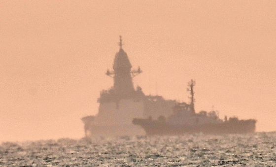 시운항 중인 최신 호위함