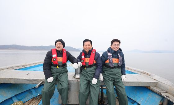 정청래·박찬대·조택상 '새우 잡으러 갑니다'