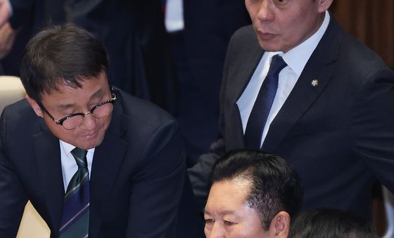 대화하는 정청래·한병도