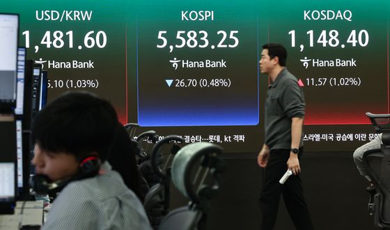 하락 마감한 코스피