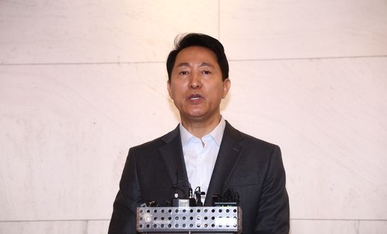 지선 후보 등록 관련 브리핑 하는 오세훈 시장