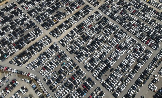 중고차로 빼곡한 매매단지