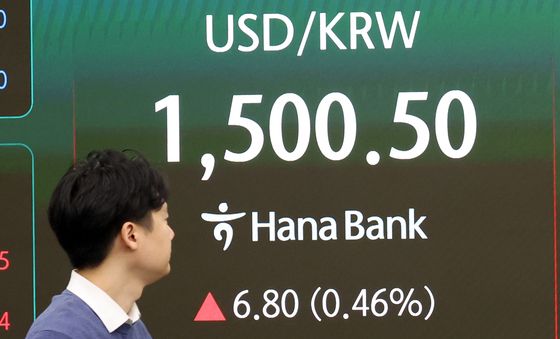 1500원대 찍은 원달러 환율