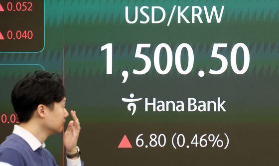 1500원 진입한 원달러 환율