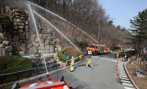 산불 진화 훈련 '실전처럼'