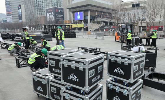 BTS 컴백 앞두고 광화문광장 '통제'