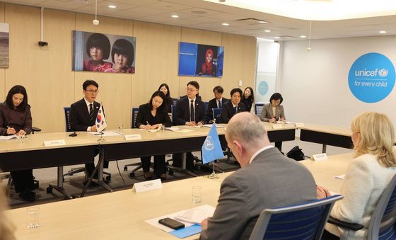 캐서린 러셀 유니세프 총재 면담하는 김민석 총리