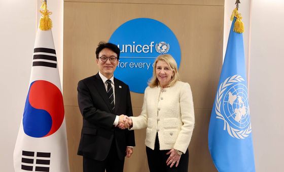 캐서린 러셀 유니세프 총재 면담하는 김민석 총리